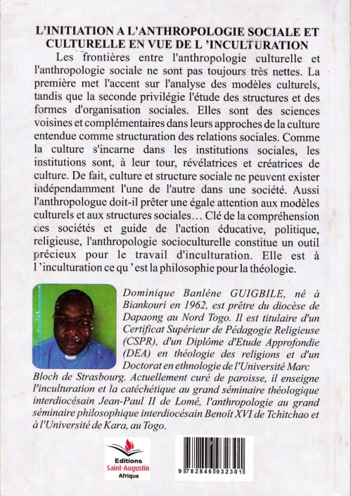 Domnique Guigbile initiation a l'anthropologie couv4